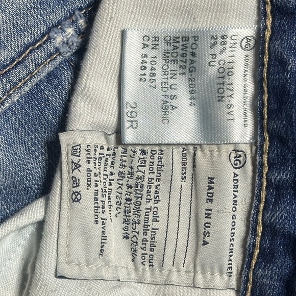 Stilt cigarette leg by AG distressed jeans size 29R - Picture 4 of 4